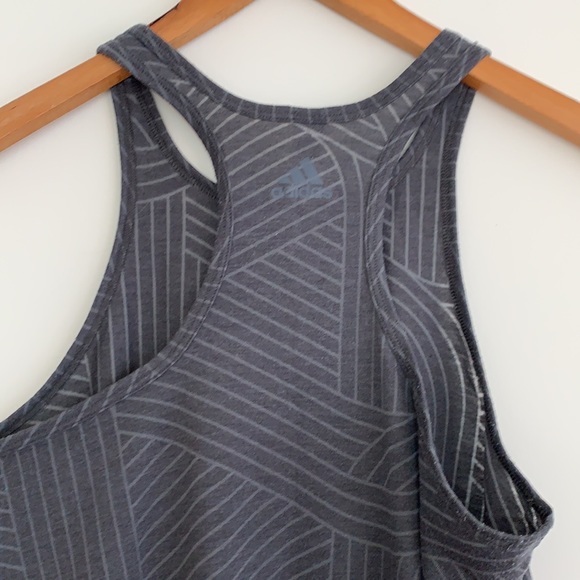 Adidas Climalite Burnout Tank Top Grey SzS - Picture 4 of 10